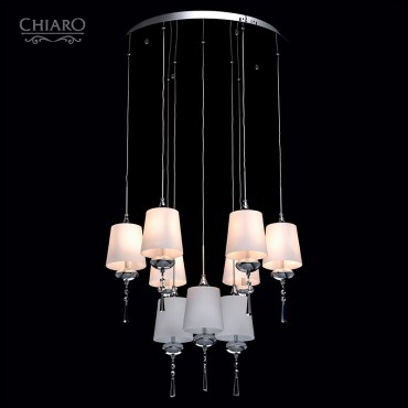 Люстра с пультом ДУ CHIARO 392010409 Фьюжен 9x20W G4 12V